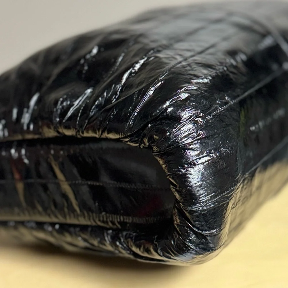 Vintage Genuine Eel Skin Puffer Shoulder Bag Clutch - Picture 12 of 16